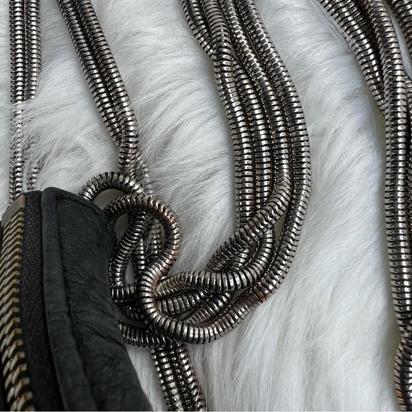 Alexander Wang Crossbody Bag Leather Distressed Grunge Rock - Picture 12 of 15